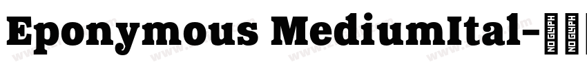 Eponymous MediumItal字体转换